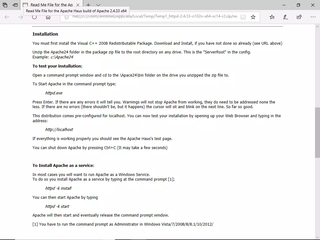 阅读 README 文件